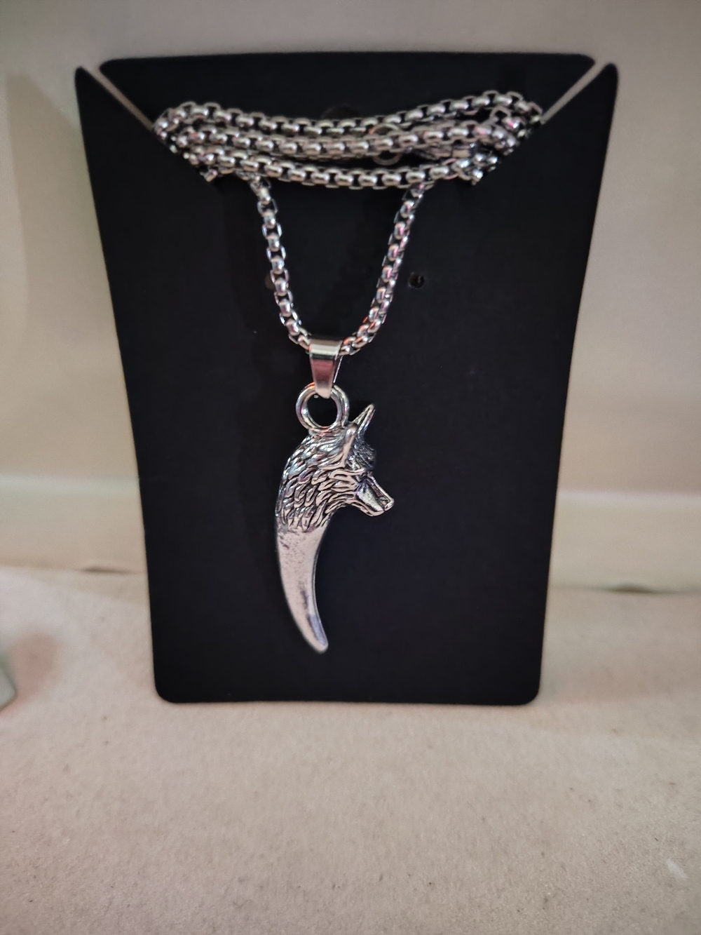 🐺 New Wolf Tooth Pendant Necklace with 24" Chain 🐺✨